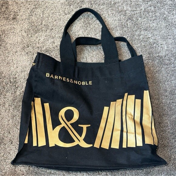 Barnes and noble black and gold tote bag - Picture 1 of 6